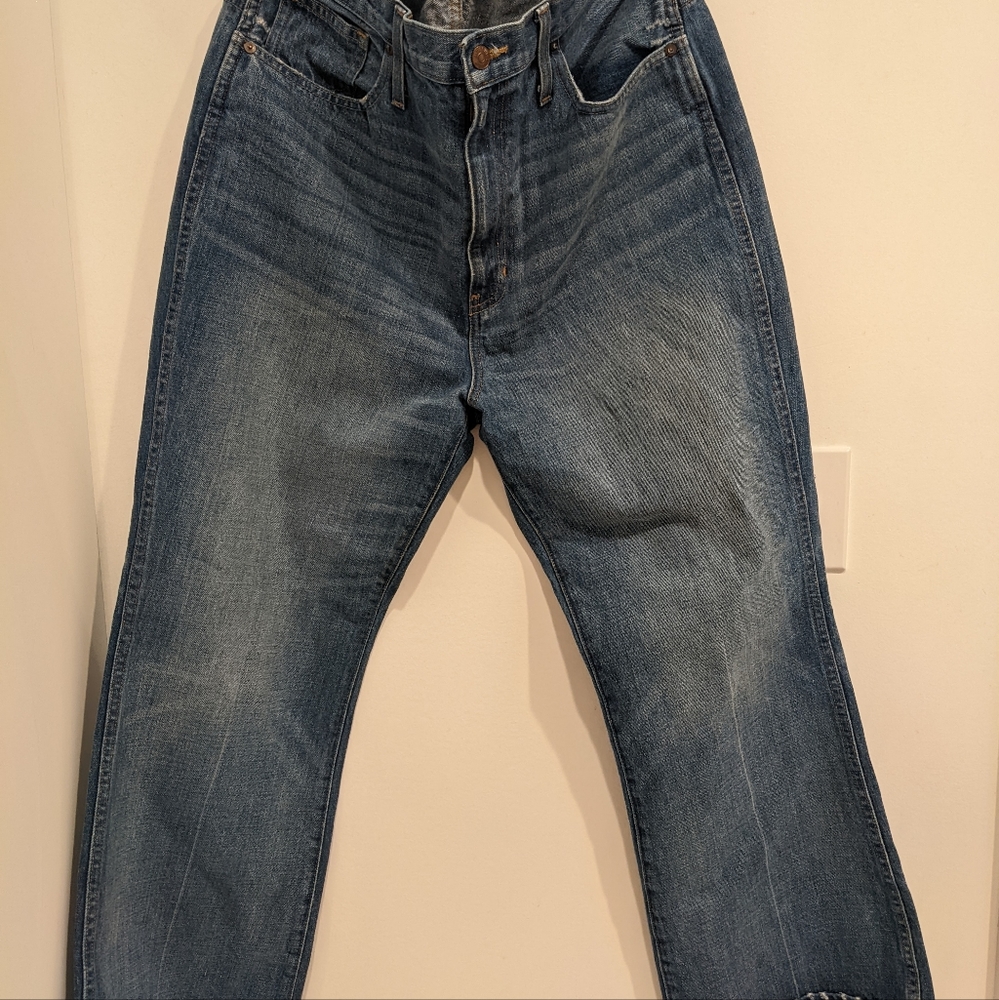 Madewell Rigid Flare Jeans Drop-Hem Edition Adamsville Wash